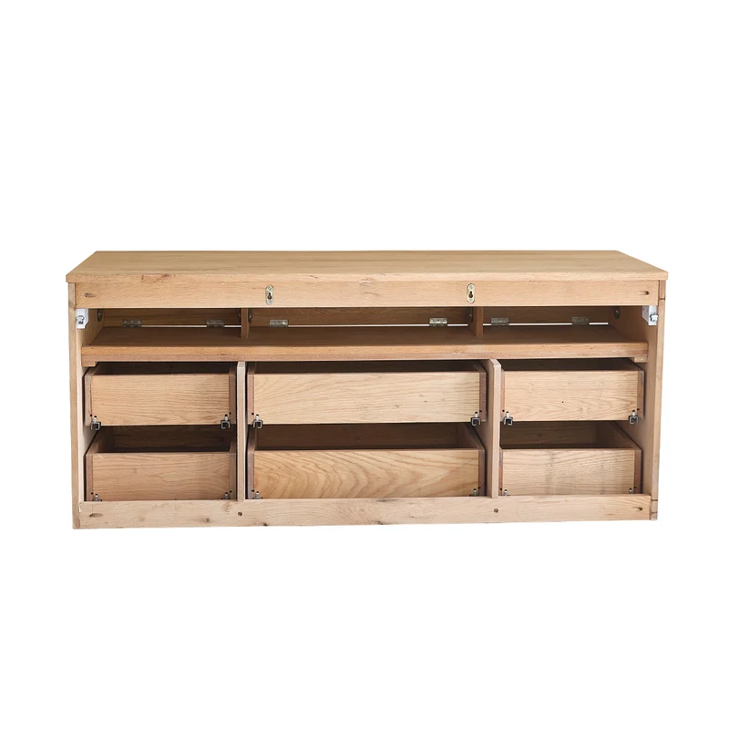Mueble para lavabo de roble suspendido de 140 cm