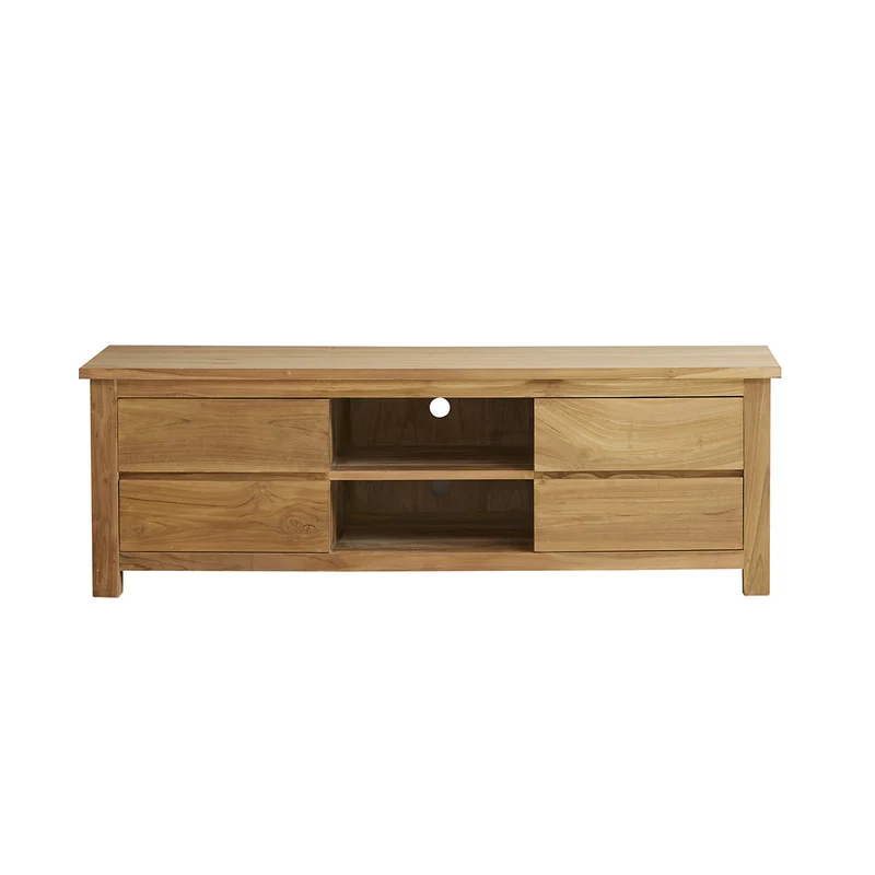 Mueble de TV de teca maciza de 150 cm
