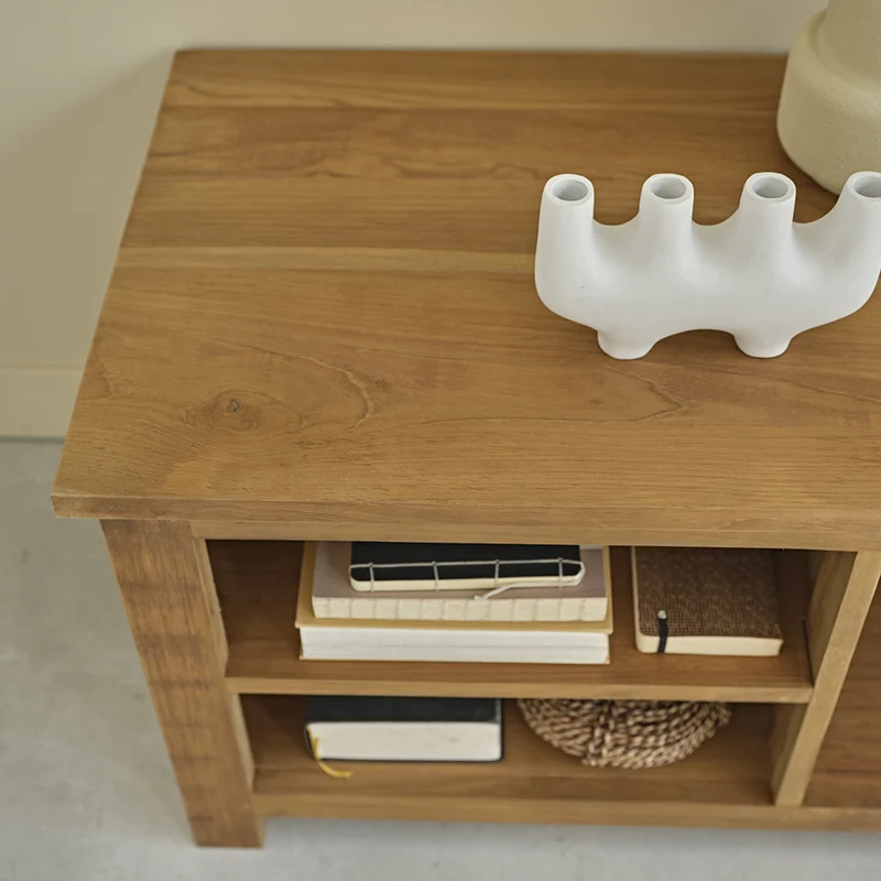 Mueble de TV de teca maciza de 150 cm