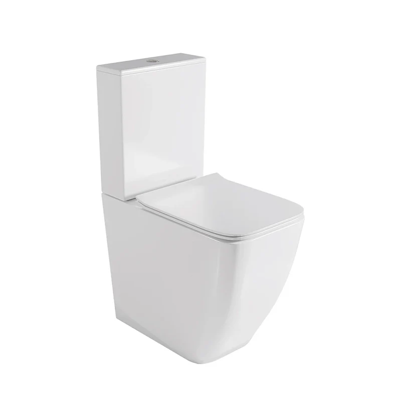 Florida | Inodoro PMR Rimless Adosado a Pared | Altura Confort para Movilidad Reducida | Tapa Duroplast Soft Close | Blanco Brillo