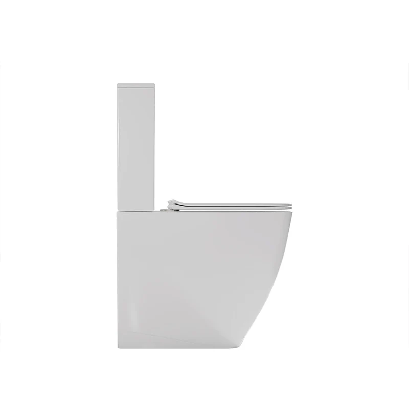 Florida | Inodoro PMR Rimless Adosado a Pared | Altura Confort para Movilidad Reducida | Tapa Duroplast Soft Close | Blanco Brillo