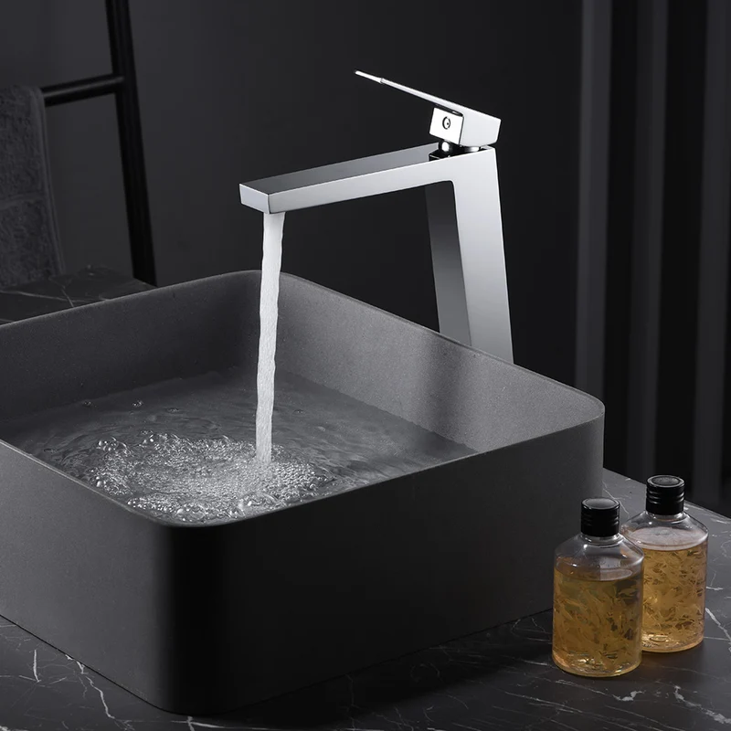 Denver | Grifo Monomando de Lavabo Alto | Latón Cartucho cerámico Ø26 mm