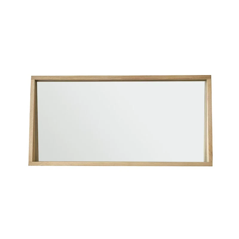 Espejo rectangular de roble 100x50 cm