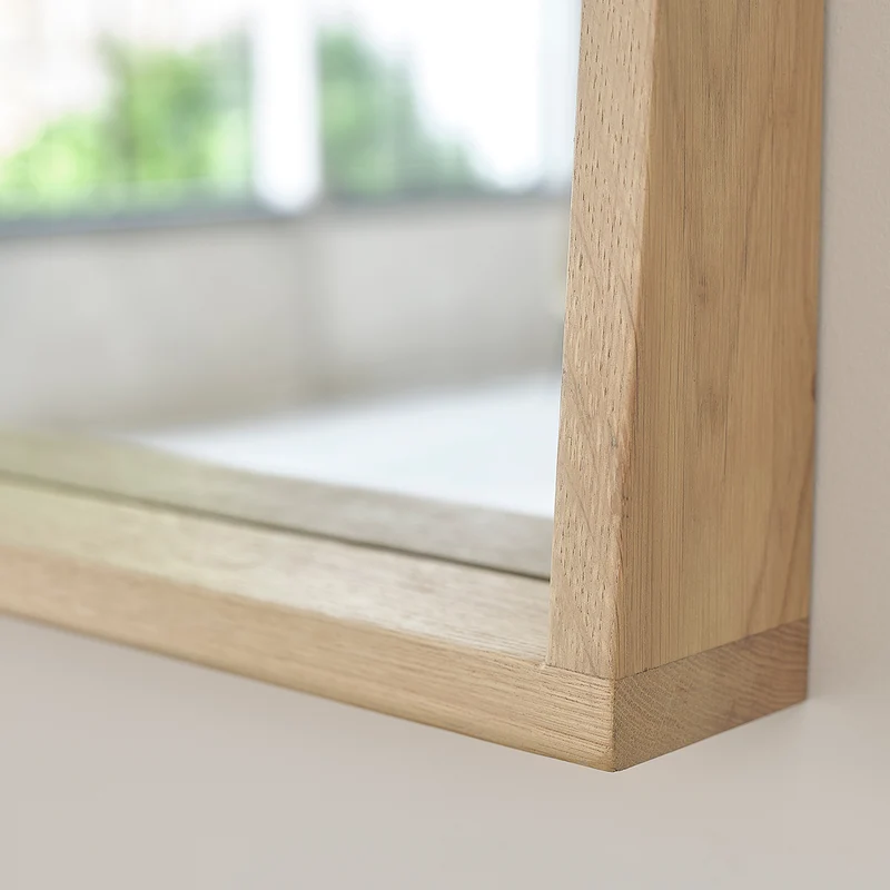 Espejo rectangular de roble 100x50 cm