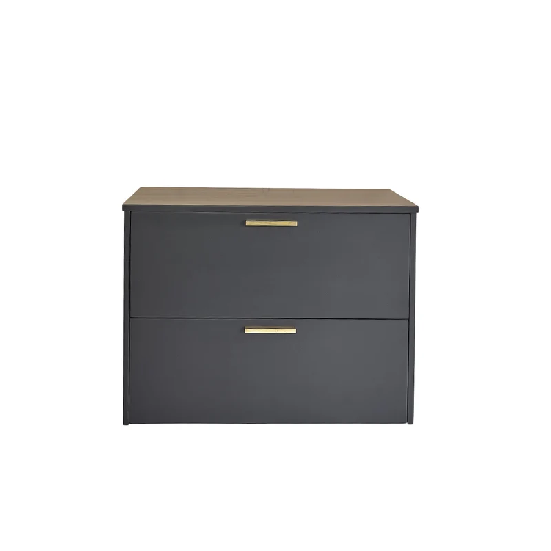 Mueble suspendido para lavabo de acacia maciza negra de 80 cm