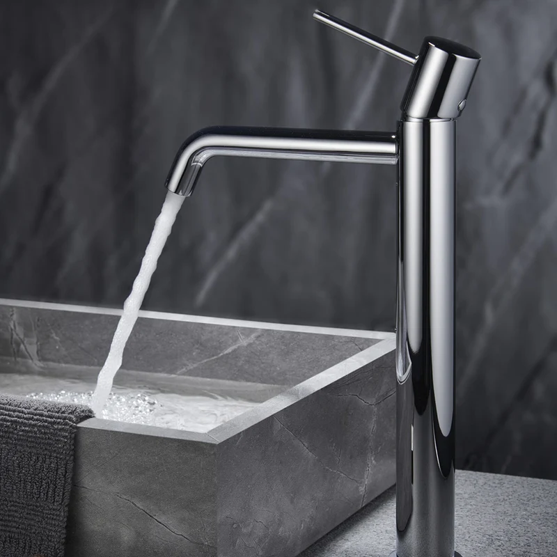Chicago | Grifo Monomando de Lavabo Alto | Latón Cartucho cerámico Ø26 mm