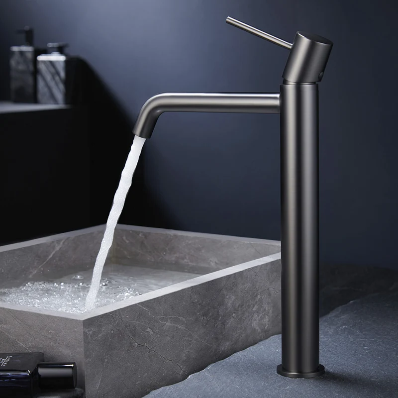 Chicago | Grifo Monomando de Lavabo Alto | Latón Cartucho cerámico Ø26 mm