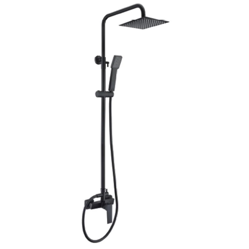 Denver | Columna de ducha con grifo monomando | Rociador Cuadrado acero inox. S.304 20x20 cm | Extraplano Antical