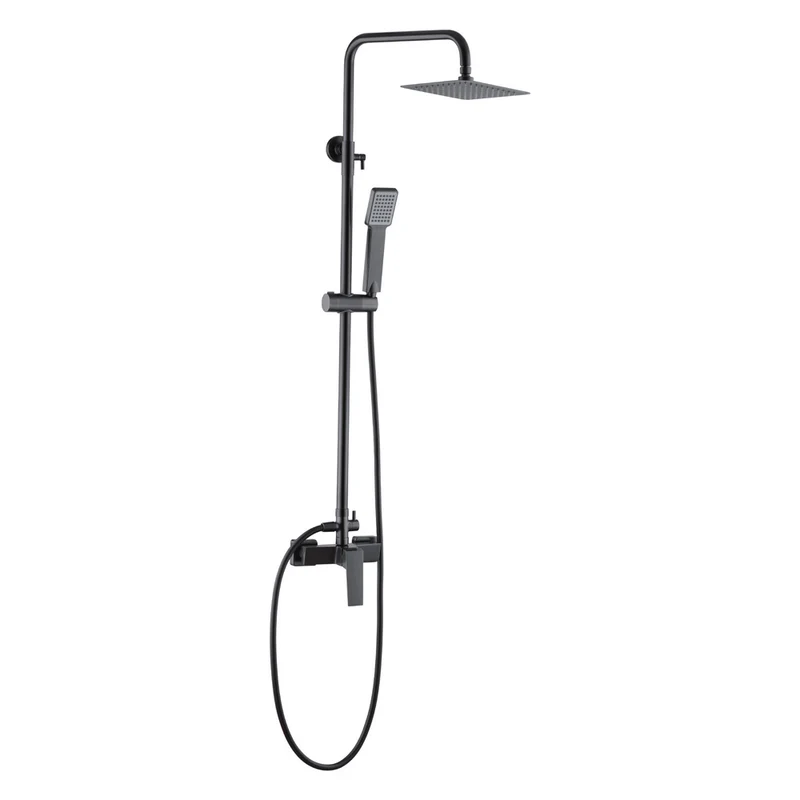 Denver | Columna de ducha con grifo monomando | Rociador Cuadrado acero inox. S.304 20x20 cm | Extraplano Antical