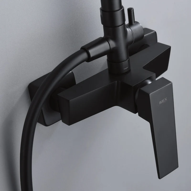 Denver | Columna de ducha con grifo monomando | Rociador Cuadrado acero inox. S.304 20x20 cm | Extraplano Antical