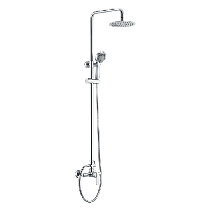 Seattle | Columna de ducha con grifo monomando | Rociador Redondo acero inox. S.304 Ø20 cm | Extraplano Antical