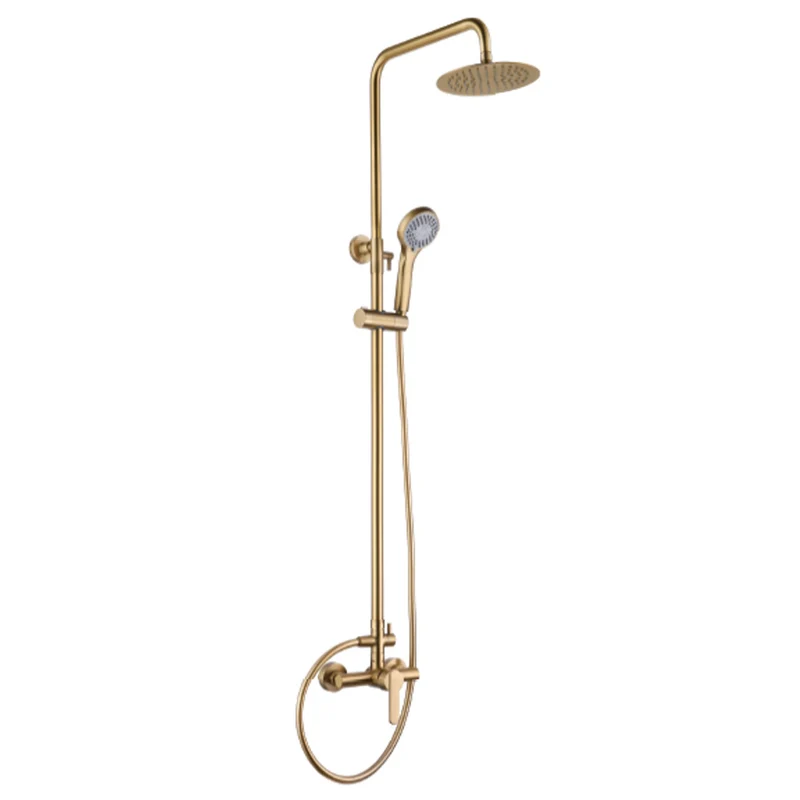 Seattle | Columna de ducha con grifo monomando | Rociador Redondo acero inox. S.304 Ø20 cm | Extraplano Antical