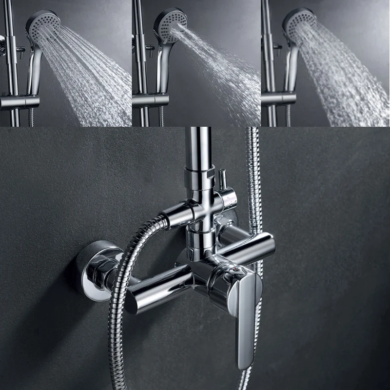 Seattle | Columna de ducha con grifo monomando | Rociador Redondo acero inox. S.304 Ø20 cm | Extraplano Antical