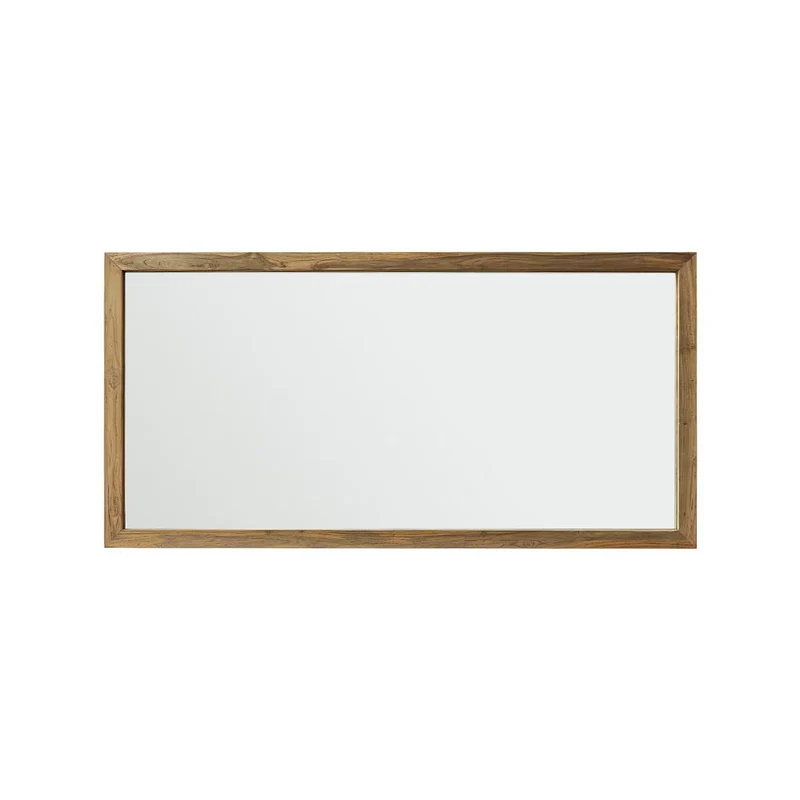 Espejo rectangular de teca maciza reciclada de 160x80 cm