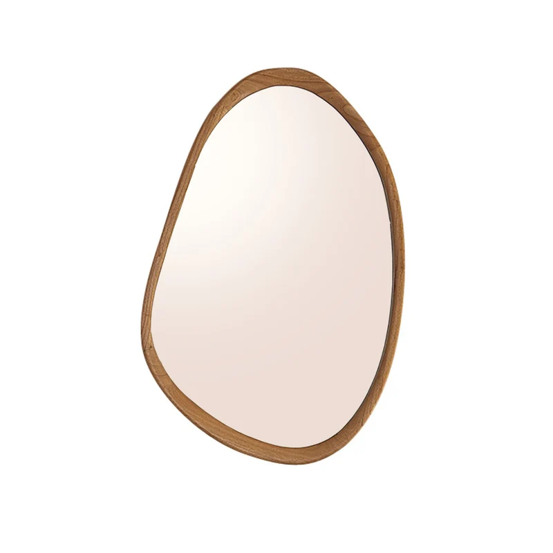 Espejo decorativo de mindi macizo de 90 cm