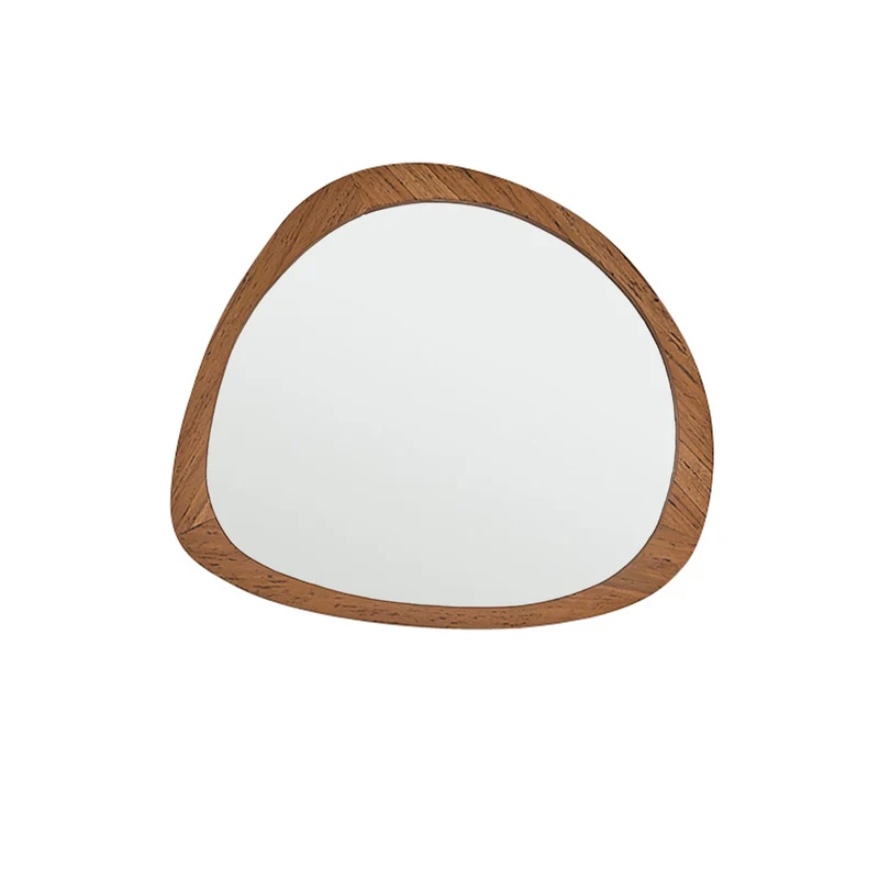 Espejo de teca maciza reciclada de 70 cm