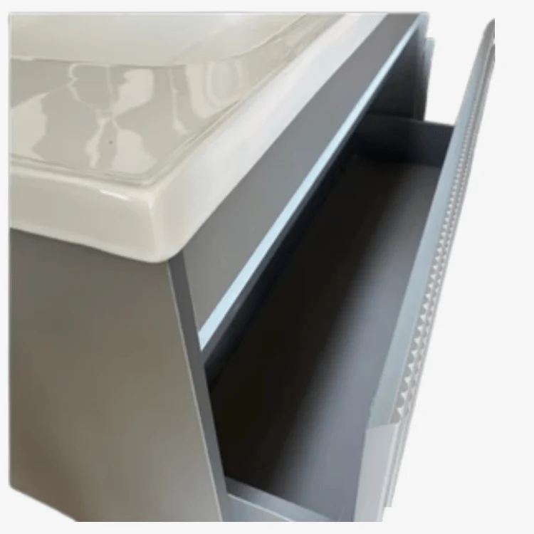 Mueble de baño 1 cajón con lavabo y espejo led Lendin 100cm
