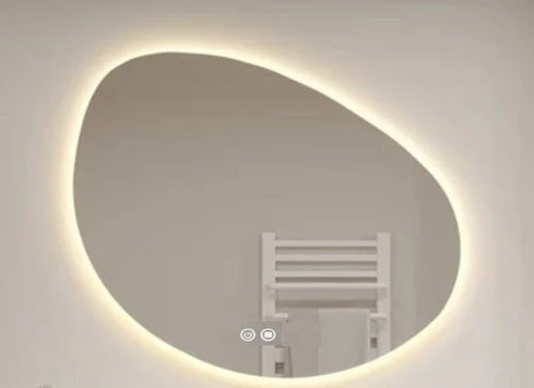 Mueble de baño 1 cajón con lavabo y espejo led Lendin 100cm
