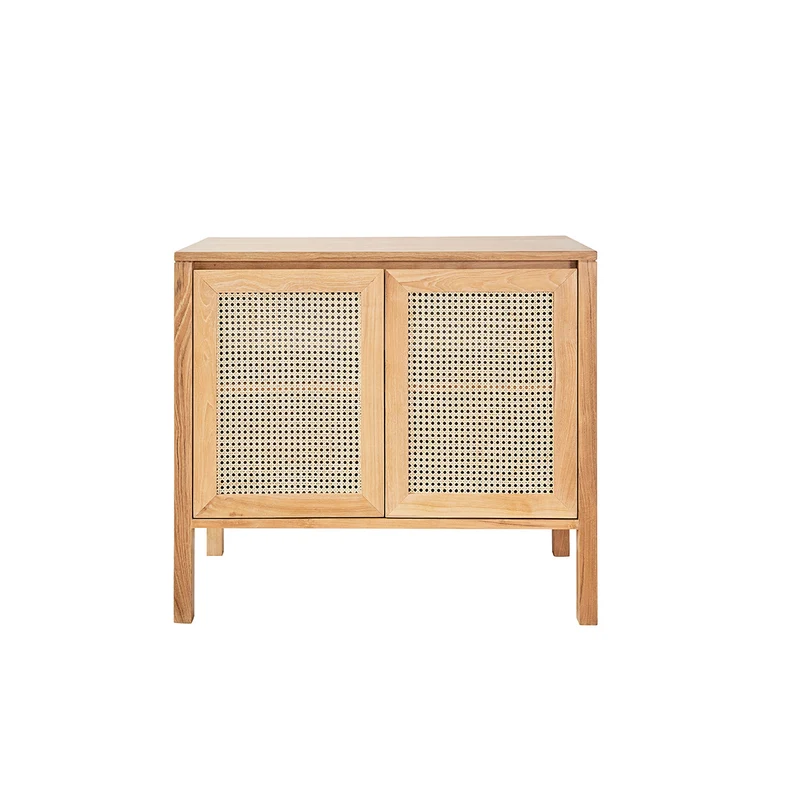 Mueble de lavabo de teca maciza y rejilla 90 cm