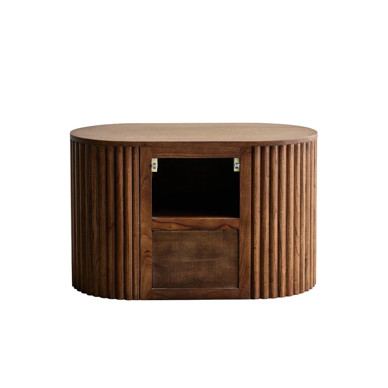 Mueble de lavabo de mindi macizo suspendido 90 cm