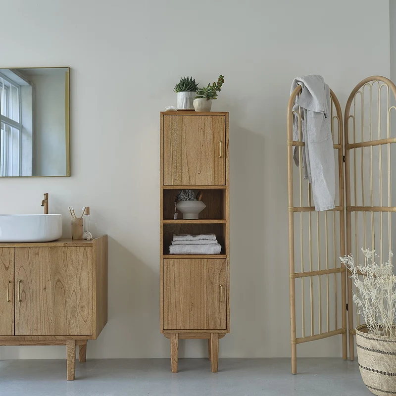 Columna de baño de mindi macizo 150 cm