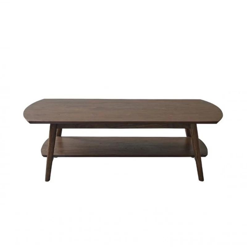 Mesa de centro de mindi macizo acabado nogal 130 cm