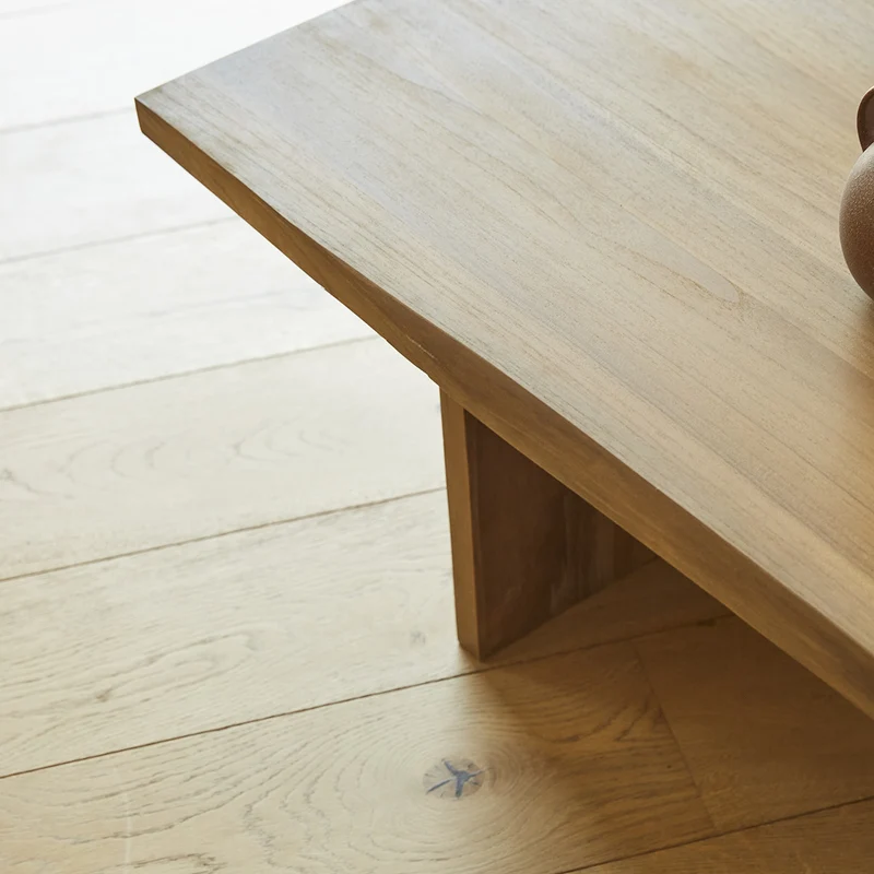 Mesa de centro de teca maciza 120 cm