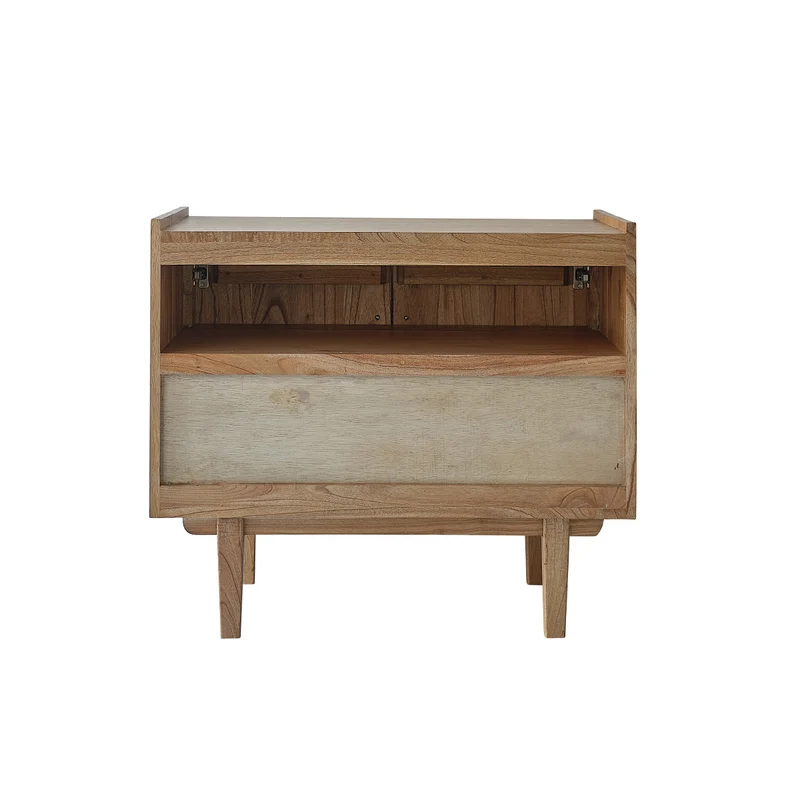 Mueble de lavabo de mindi macizo 90 cm