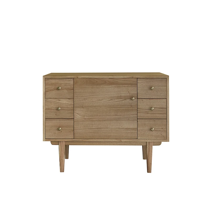 Mueble de lavabo de mindi macizo 100 cm