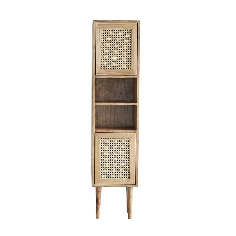 Columna de baño de mindi macizo y rejilla 150 cm