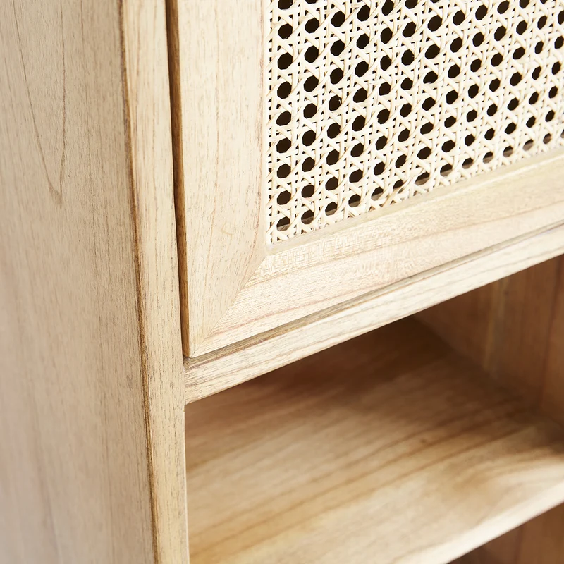 Columna de baño de mindi macizo y rejilla 150 cm