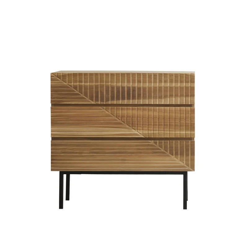Cómoda de teca maciza 95 cm