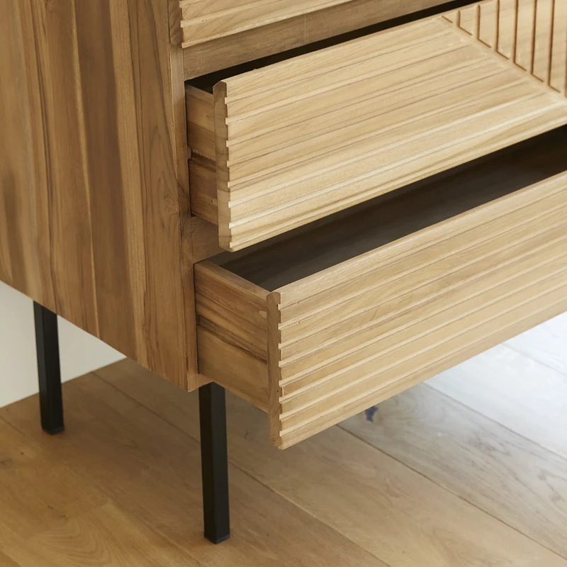 Cómoda de teca maciza 95 cm