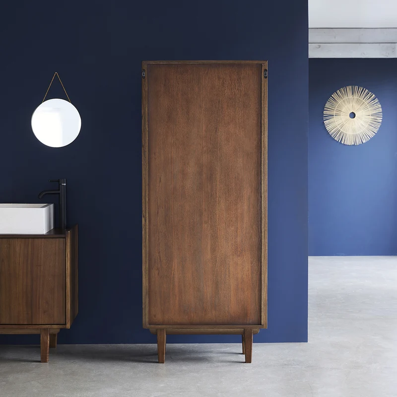 Doble columna de baño de mindi macizo 170 cm