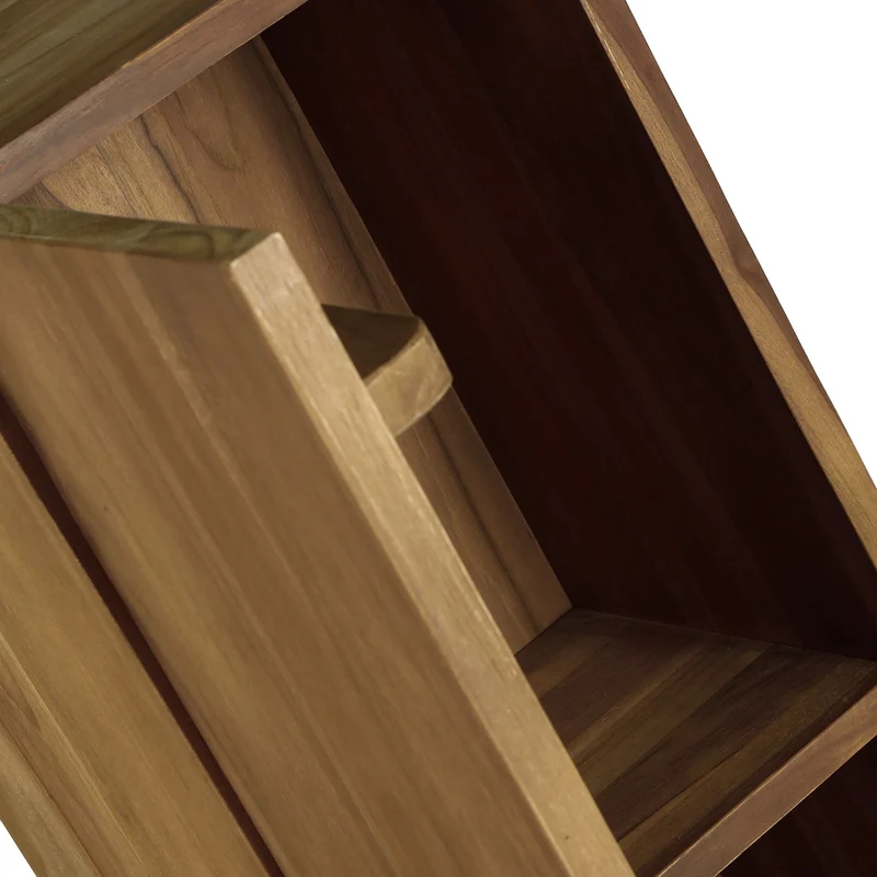 Columna de baño de teca maciza suspendida 120 cm