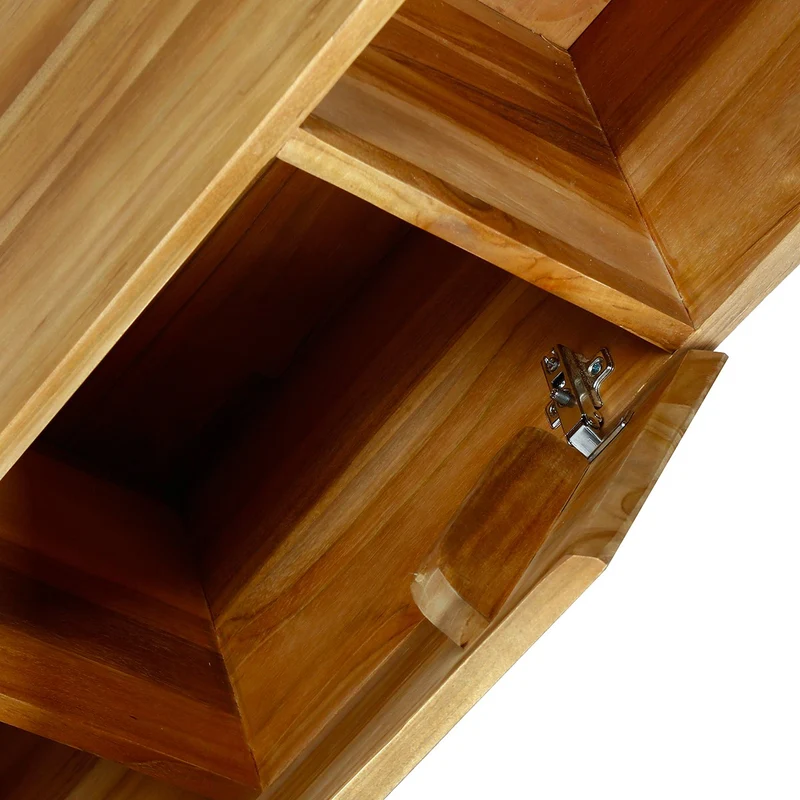 Columna de baño de teca maciza suspendida 150 cm