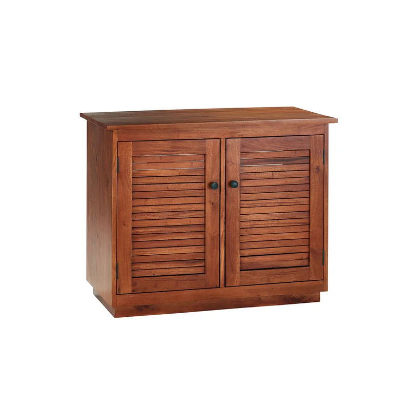 Mueble de lavabo de caoba maciza 97 cm