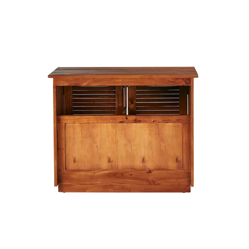 Mueble de lavabo de caoba maciza 97 cm