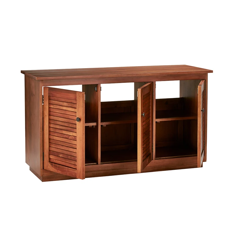 Mueble de lavabo de caoba maciza 140 cm