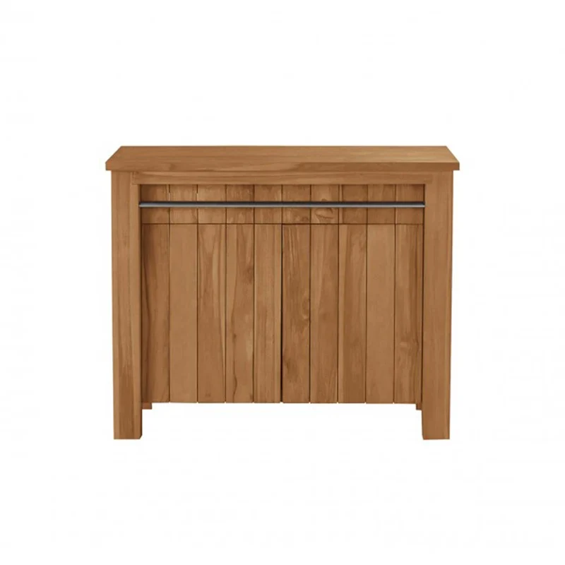 Mueble de lavabo de teca maciza 105 cm
