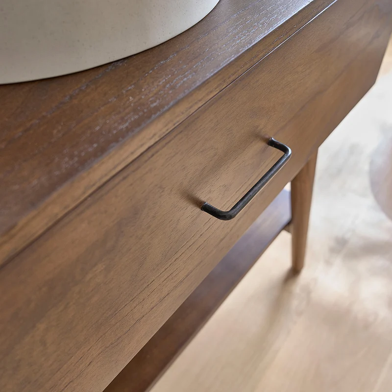 Mueble de baño de mindi macizo 80 cm