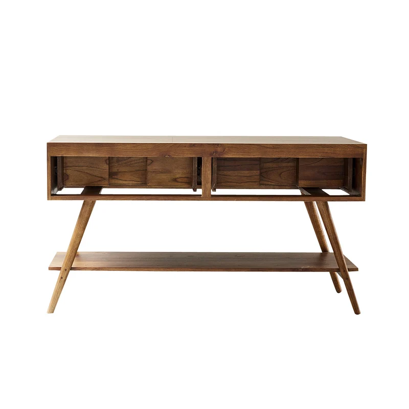 Mueble de baño de mindi macizo 135 cm