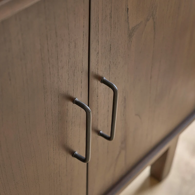Mueble de baño de mindi macizo 90 cm