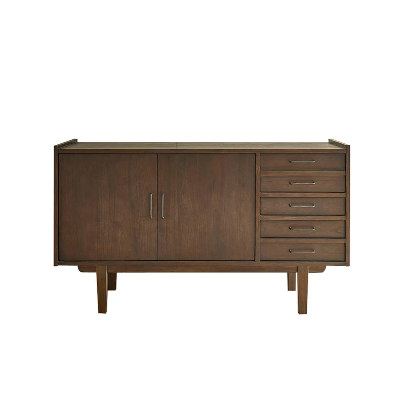 Mueble de baño de mindi macizo 135 cm cajones