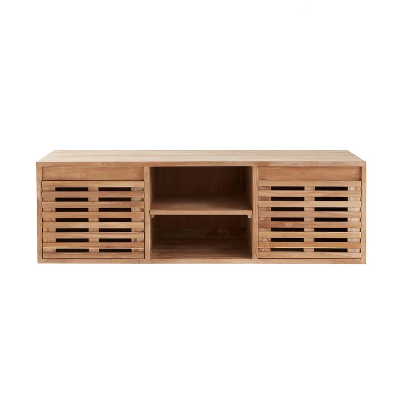 Mueble de lavabo de teca maciza suspendido 160 cm