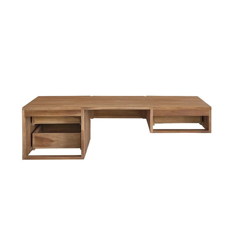Mueble de lavabo de teca maciza suspendido 145 cm