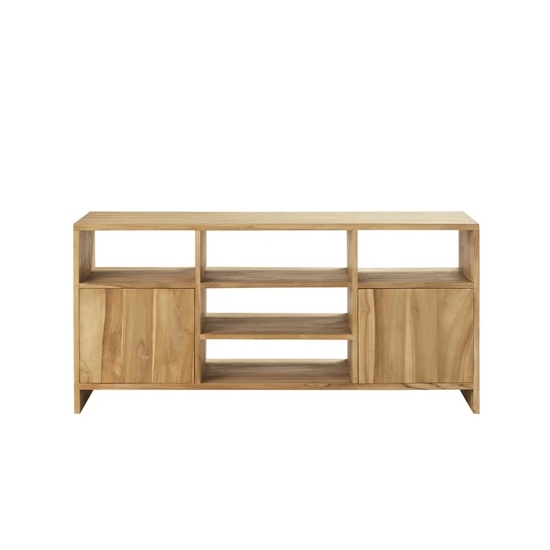 Mueble de lavabo de teca maciza 160 cm