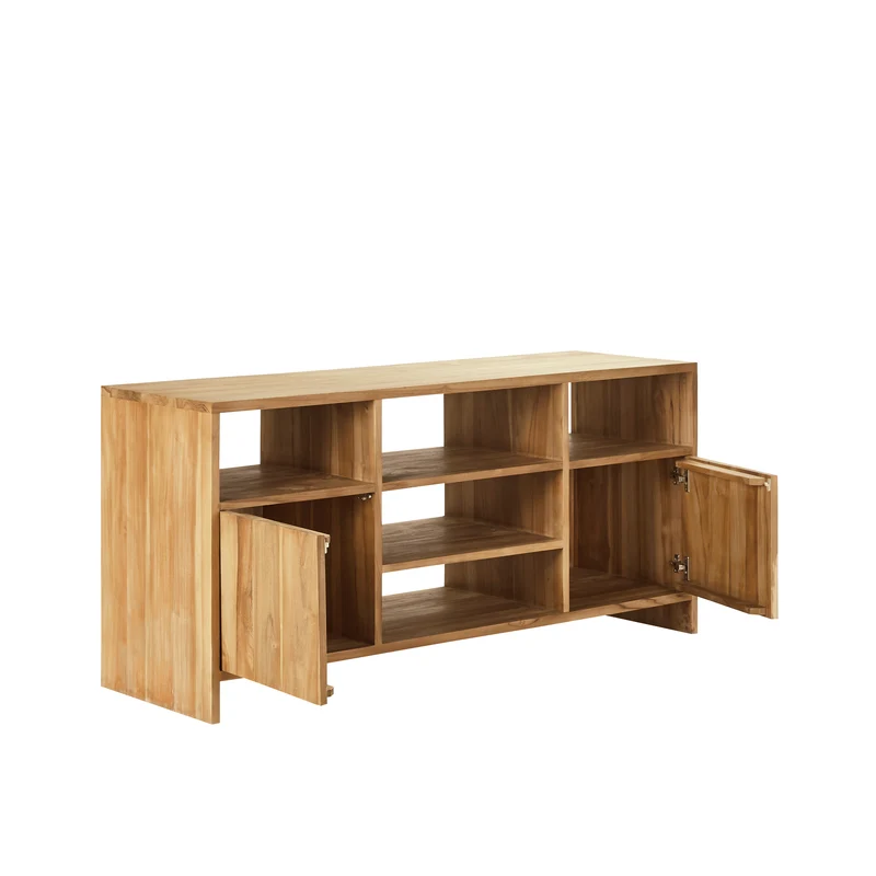 Mueble de lavabo de teca maciza 160 cm