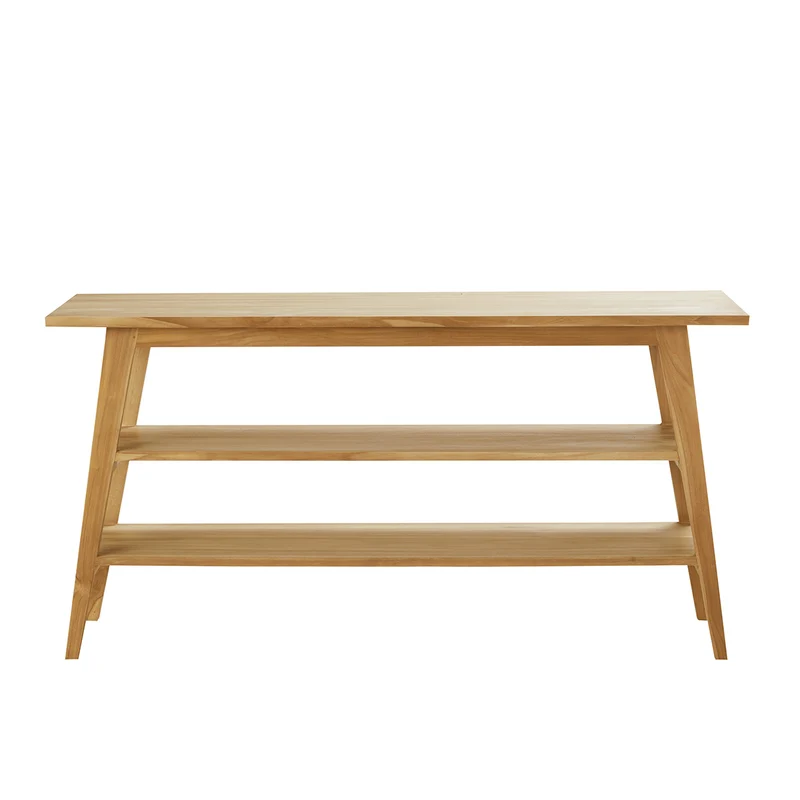 Mueble de baño de teca maciza 2 lavabos 150 cm