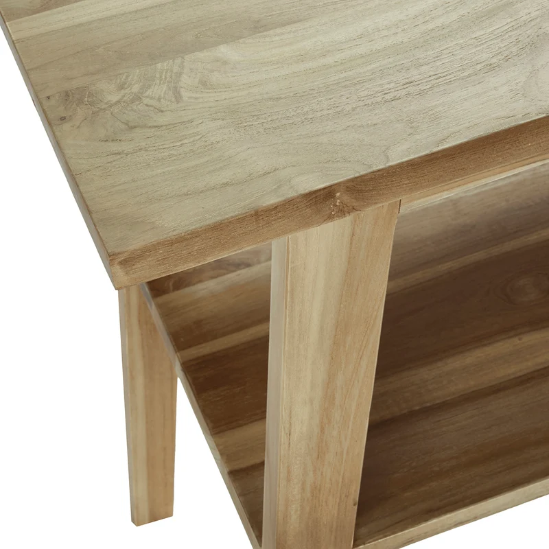 Mueble de baño de teca maciza 80 cm